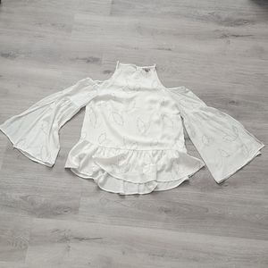 beautiful blouse with leaf design